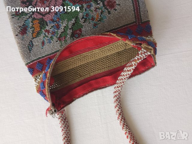 Стара дамски чанта от мъниста ръчно изработена , снимка 11 - Други ценни предмети - 40812366