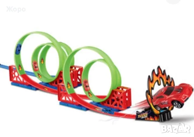 Високоскоростна писта със завъртане на 360 градуса а високоскоростна състезателна кола 666485, снимка 4 - Коли, камиони, мотори, писти - 47606773