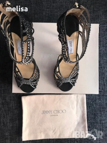 Jimmy Choo Diva  Сандали Оригинал С кристали, снимка 2 - Сандали - 52165346