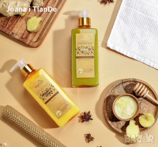 Комплект Златен джинджифил - против пърхот и омазняване , снимка 2 - Продукти за коса - 52617500