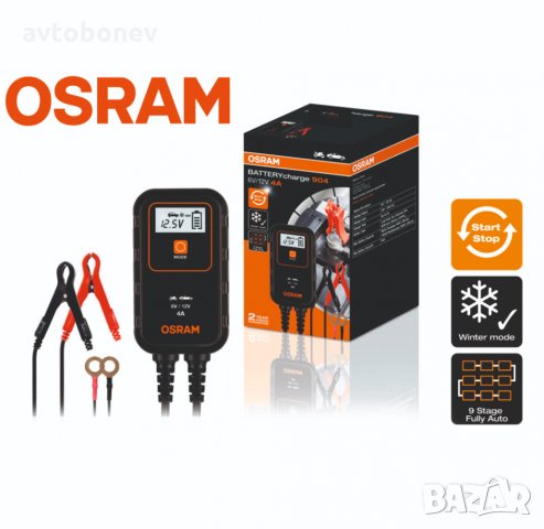 SМАRТ зарядно за акумулатор OSRAM 904 - 6/12V,4A