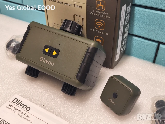 Смарт WiFi напоителен контролер Diivoo с 2 изхода и хъб, снимка 2 - Друга електроника - 51342507