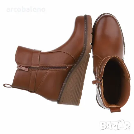 Дамски боти на клин, 2цвята , снимка 3 - Дамски боти - 48547445