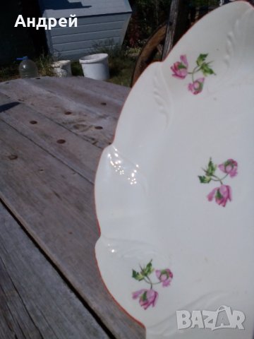 Стара порцеланова чиния,плато #4, снимка 4 - Антикварни и старинни предмети - 26944655