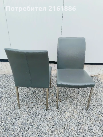 Два трапезни кожени стола, снимка 3 - Столове - 51041298