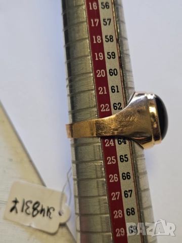 Мъжки пръстен с камък 585/14к 5.70гр, снимка 3 - Пръстени - 51499289