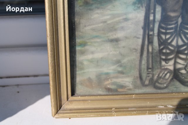 Стара картина ''български войник'' 1880 година, снимка 7 - Колекции - 38709589