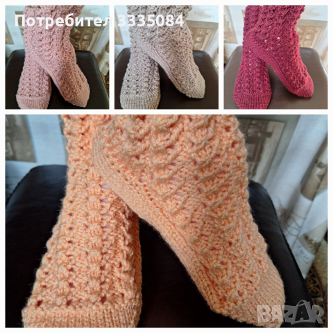 Плетени дамски чорапи, снимка 2 - Дамски чорапи - 44879582
