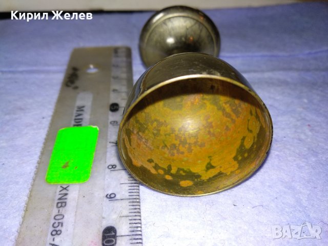 СТАРИННА БРОНЗОВА НИКЕЛИРАНА РЕТРО ЧАШКА За ЛИКЬОР - За КОЛЕКЦИЯ ДЕКОРАЦИЯ МЕХАНА 41531, снимка 9 - Антикварни и старинни предмети - 43665293