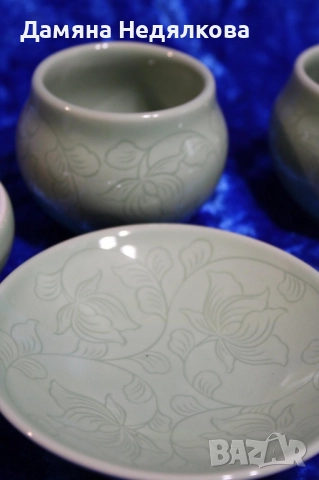 Луксозен корейски чаен сервиз, снимка 2 - Сервизи - 51627149