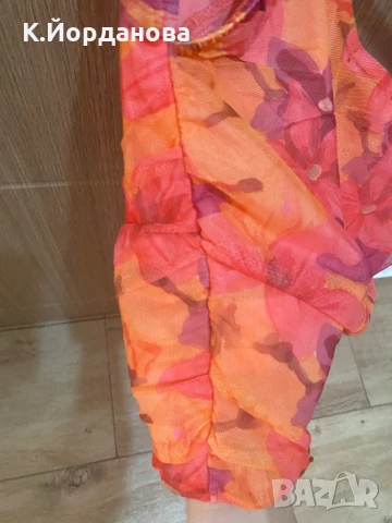 Дамска флорална блуза , снимка 2 - Тениски - 51077331