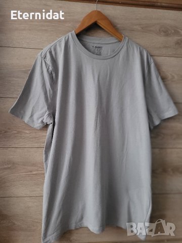 Мъжка сива тениска 100% памук , снимка 2 - Тениски - 43090089