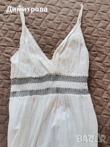 Бяла дълга рокля, снимка 3 - Рокли - 51082495