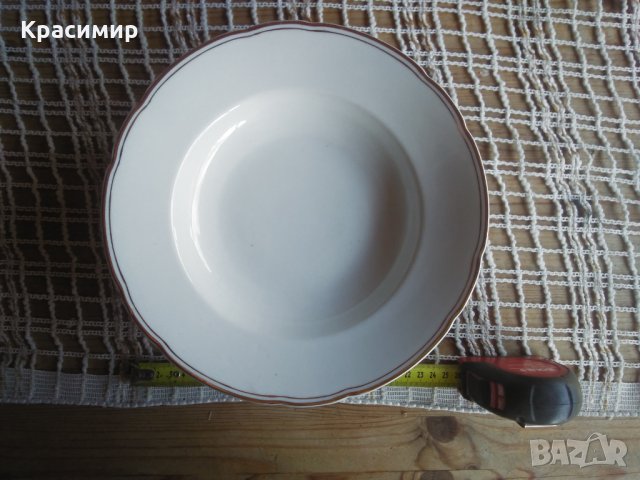 Арт деко 6 бр.порцеланови чинии, снимка 1 - Чинии - 35089956