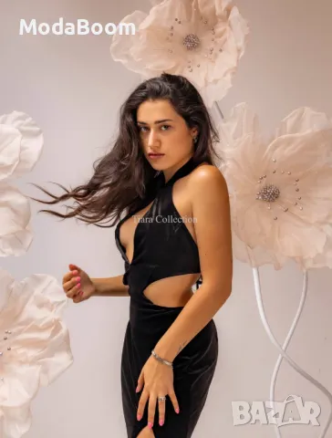 Официална дълга черна дамска рокля , снимка 2 - Рокли - 48075969