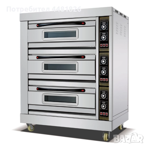 Професионална електрическа пекарна фурна с 3 нива