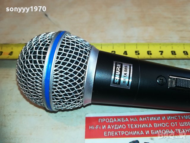 shure beta sm58s-profi microphone-внос швеицария 2104211712, снимка 7 - Микрофони - 32634025