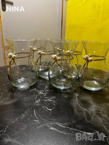 Лот стъклени вази 