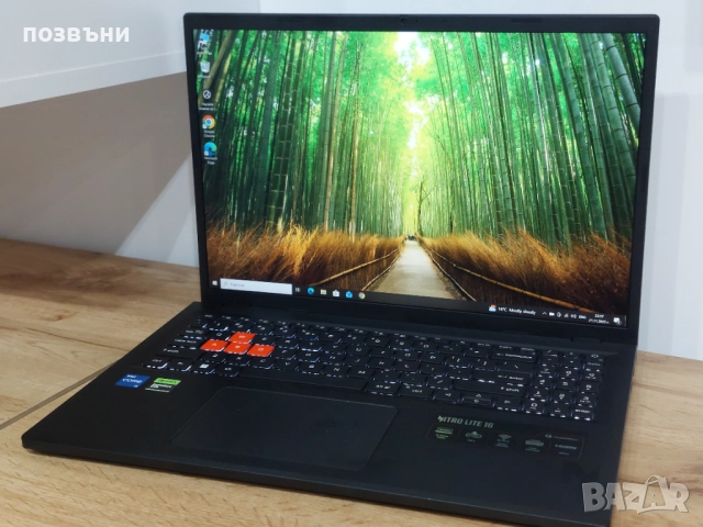 Чисто нов геймърски лаптоп Acer Nitro Lite 16 NL16-71G Core i5-13420H, RTX 3050 6GB, 16GB RAM, 512GB