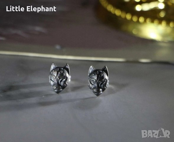 Sale Обеци маски,"Baby wolf face"/ нови