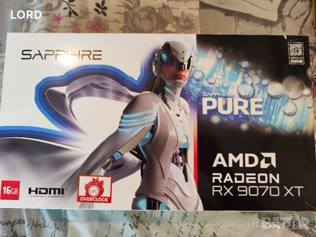Видеокарта Sapphire Pure AMD Radeon RX 9070 XT OC 16GB, снимка 9 - Видеокарти - 53508923