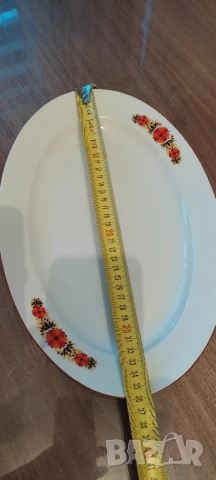 Порцеланова чиния с декор " Майско цвете", снимка 2 - Чинии - 50693840