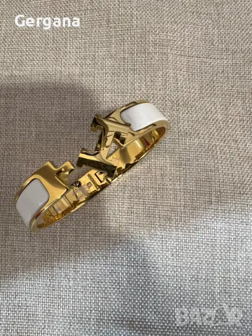 бяла гривна Hermes, снимка 2 - Гривни - 48683709