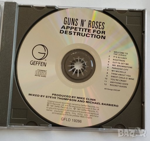 GUNS 'N' ROSES - Appetite For Destruction - CD - оригинален диск, снимка 9 - CD дискове - 43702132