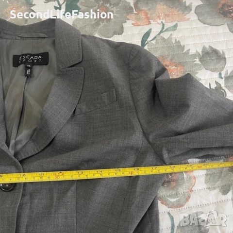 Дамско сако Escada Sport с 2 копчета, размер 34 XS сиво, снимка 4 - Сака - 52461323