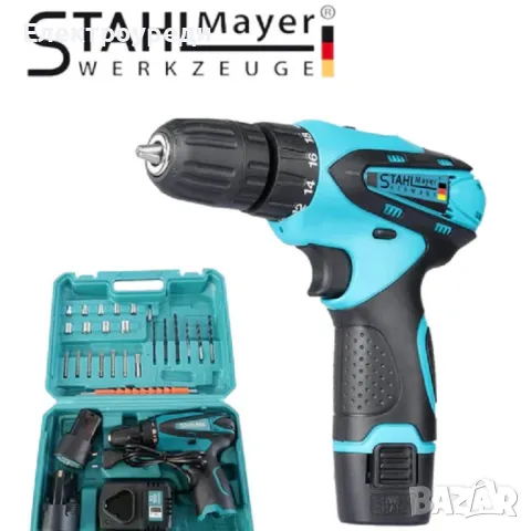 Акумулаторен Двускоростен Винтоверт STAHL MAYER 24V + Накрайници, снимка 3 - Винтоверти - 47619695