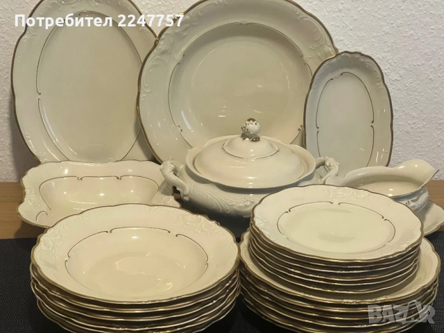Бароков сервиз за хранене порцелан KPM за 6 души, снимка 1