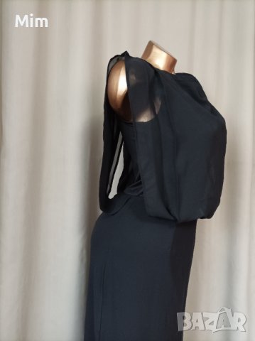 RUTECIRCLE 36  Черна дълга рокля с цепка , снимка 2 - Рокли - 36772223