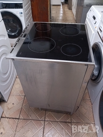 Иноксова свободно стояща печка с керамичен плот Бош Bosch с две години гаранция!, снимка 4 - Печки, фурни - 53001849