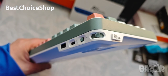 Гейминг Механична клавиатура Royal Kludge – RK-S98, безжична, Chartreuse, RGB, снимка 9 - Клавиатури и мишки - 53598995