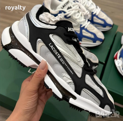 Маратонки Lacoste L003 2K24 - Сиво и Черно Мъжки Маратонки 40-44 Номер с Кутия 