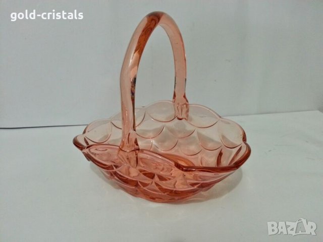 антикварна стъклена кошничка , снимка 1 - Антикварни и старинни предмети - 26743957