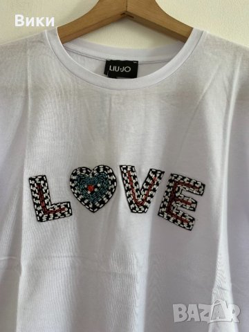 Liu Jo асиметрична Бяла тениска , снимка 4 - Тениски - 26595409