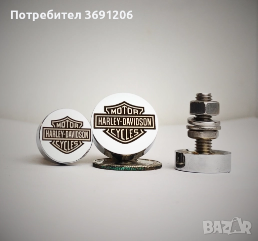 болт за седалаката с 2 болта за номер на мотор Харлей , Harley Davidson ,Sportster, снимка 2 - Части - 52477088