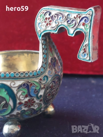  Царска русия!лот от среърни 84 артикули-сребро, кристал, емайл,цени 2500-6000 евро/сребърна чаша/, снимка 18 - Антикварни и старинни предмети - 38144405