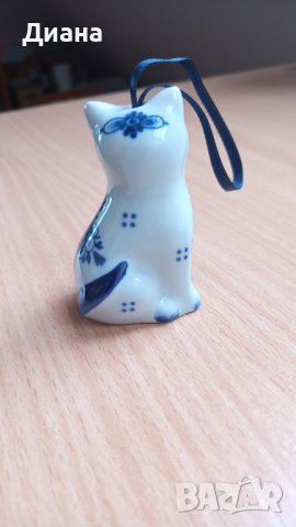 Порцеланово коте, снимка 3 - Статуетки - 43602548