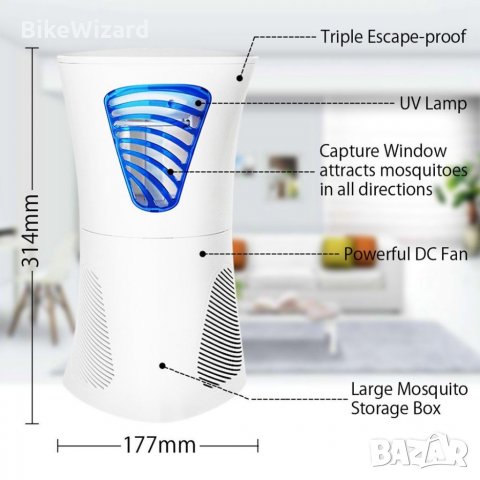 Fochea UV капан за комари с вентилатор НОВ, снимка 2 - Други - 33620199