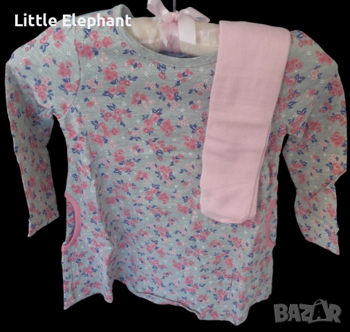 Рокличка за 2-3 год мом на малки розички с джобчета+чорапогащник,Англия/нова