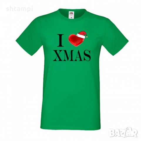 Мъжка тениска Коледа I Love XMAS, снимка 3 - Тениски - 34690497