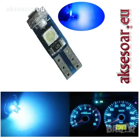 Нови 10 бр. малки габаритни крушки за арматурно табло T5 3SMD LED супер ярък 3030 LED за вътрешно 