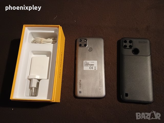Смартфон Realme C25Y, 128GB, 4GB RAM + Case Carbon и Защитно стъкло, снимка 3 - Други - 43545458
