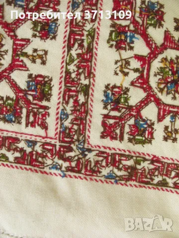 Голяма ръчно пошивана покривка панама, памучни конци, снимка 5 - Декорация за дома - 49403682