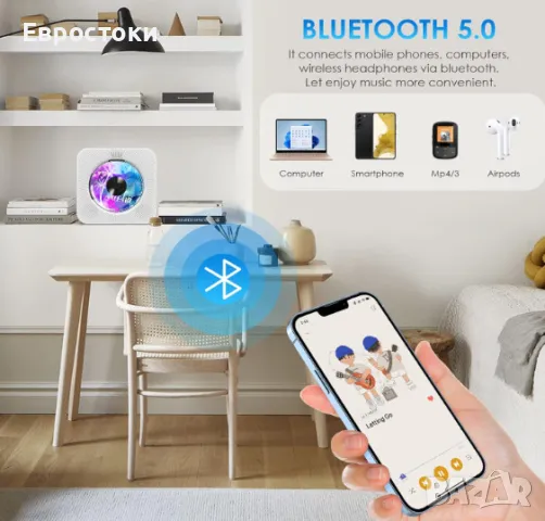 Gueray мултифункионален CD плейър, Bluetooth, дистанционно управление, снимка 7 - Аудиосистеми - 49785836