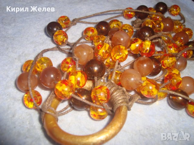 МНОГО КРАСИВА РЕТРО АРТ ОГЪРЛИЦА от КАТАЛИН ТОПЕН КЕХЛИБАР 30144, снимка 7 - Колиета, медальони, синджири - 37900529