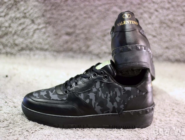 🥇 Valentino мъжки маратонки – Размер 40 – Черно & камуфлаж