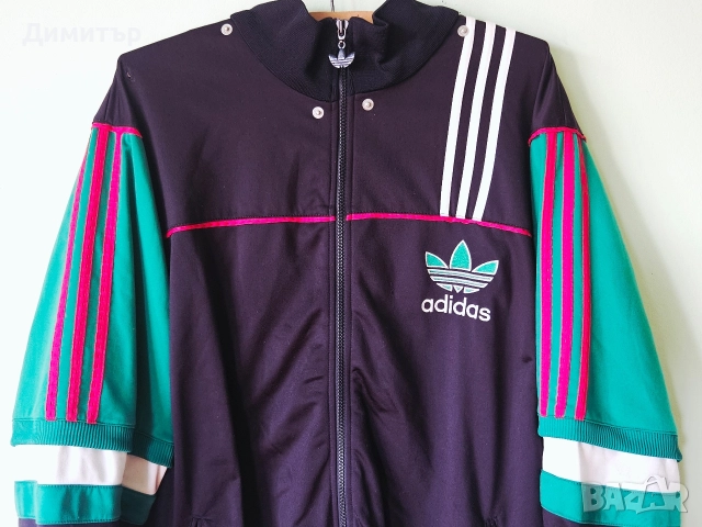 Vintage Adidas track jacket горница анцунг band of the 3 stripes XL, снимка 6 - Спортни дрехи, екипи - 52703479